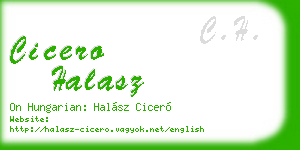 cicero halasz business card